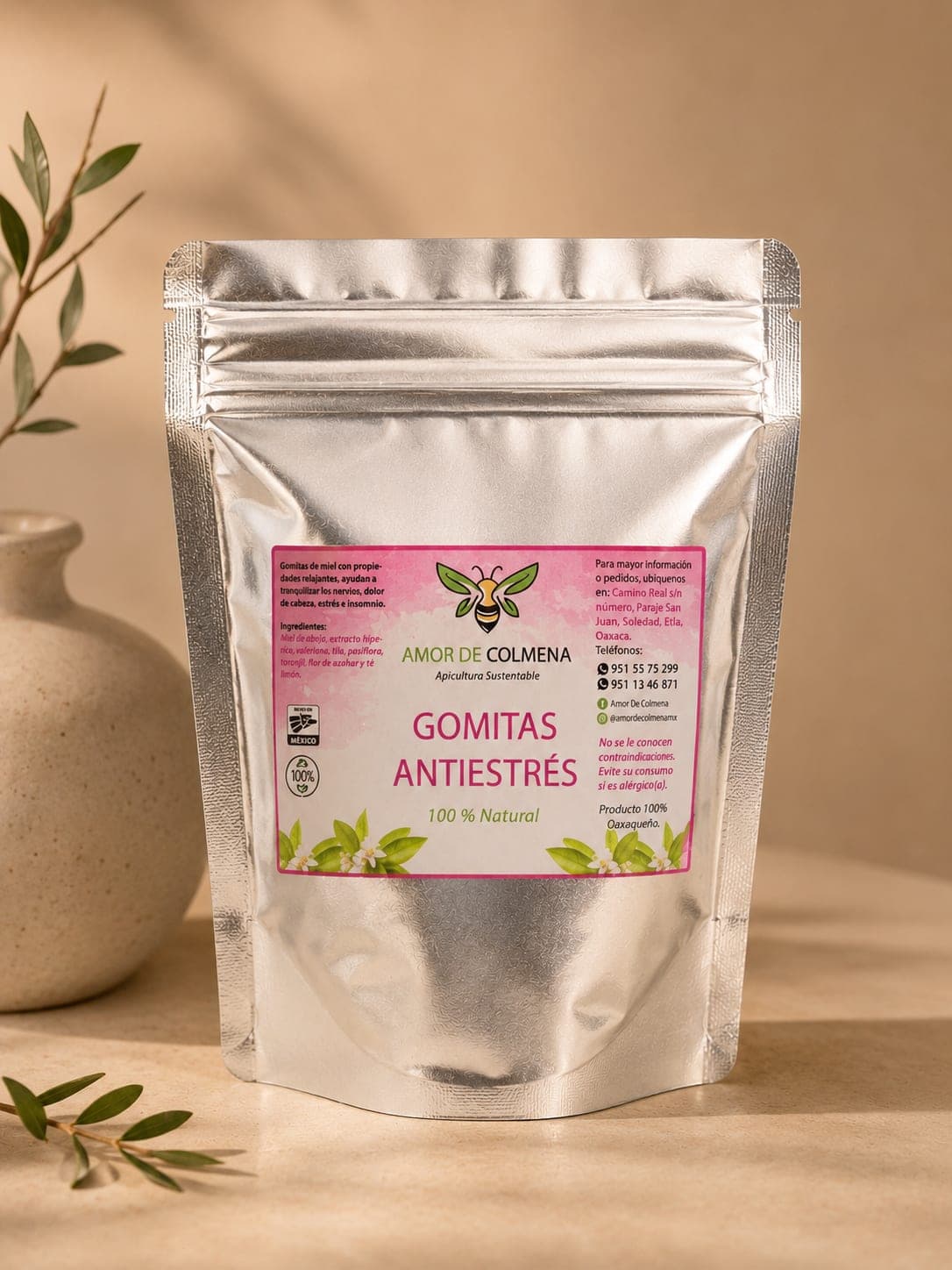 Gomitas Antiestrés con Miel y Hierbas Relajantes