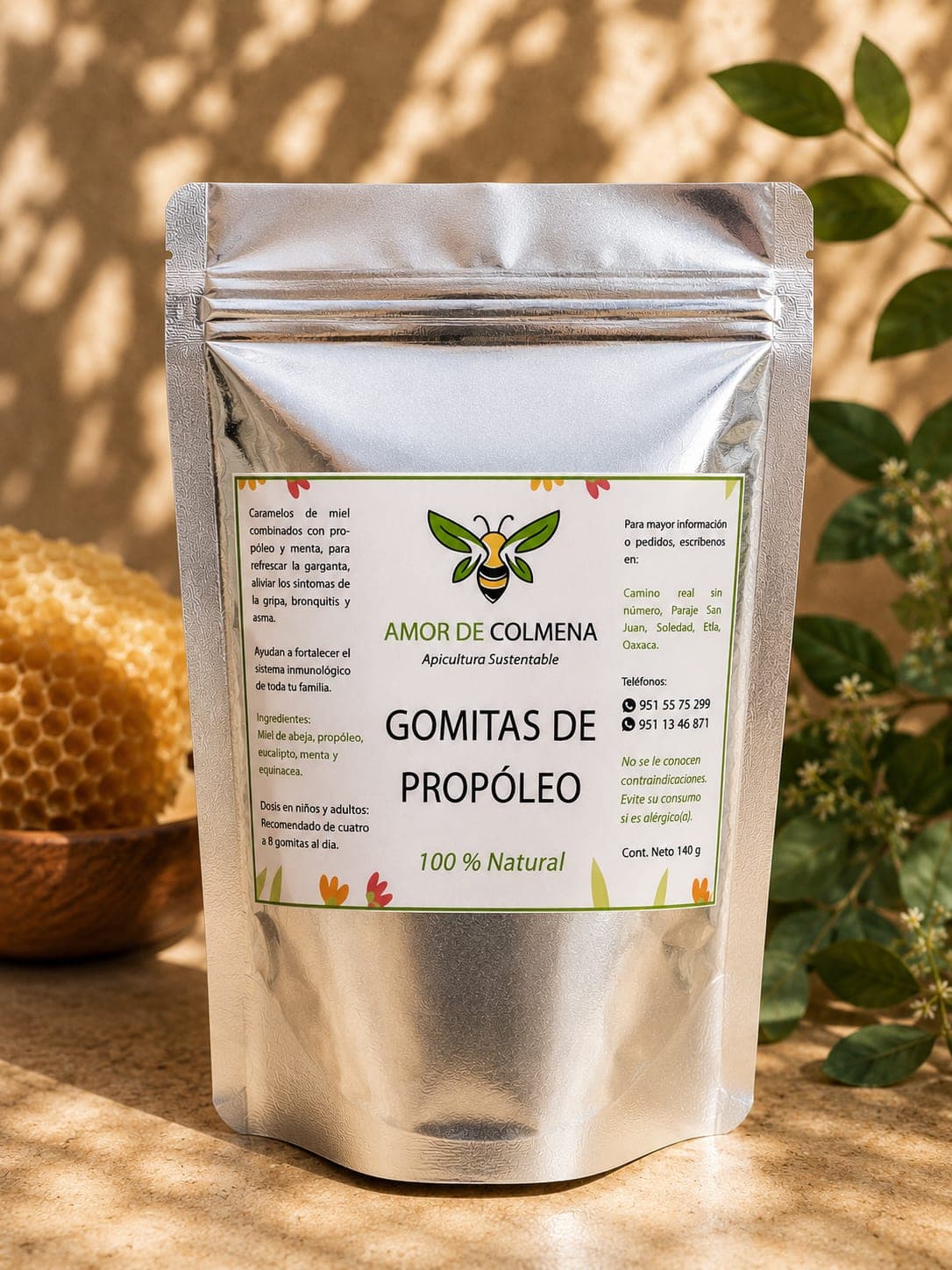 Gomitas de Propóleo con Miel y Menta
